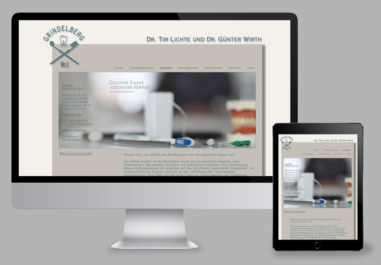 Webdesign Arztpraxis Grindelberg