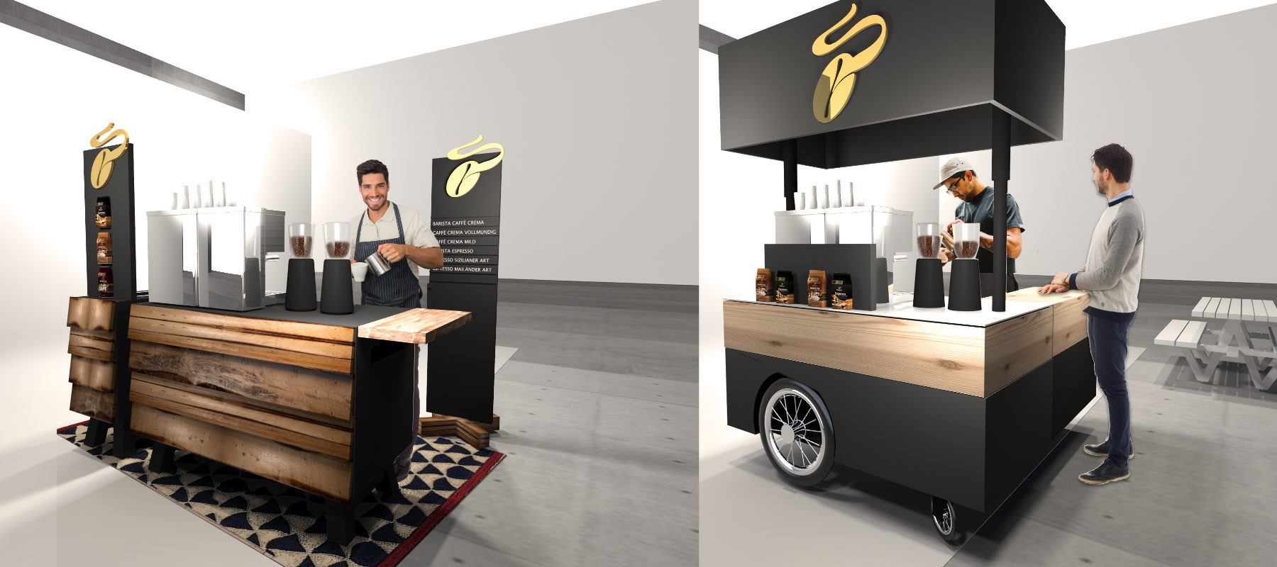 Gastronomie-Design mobile Catering Tresen