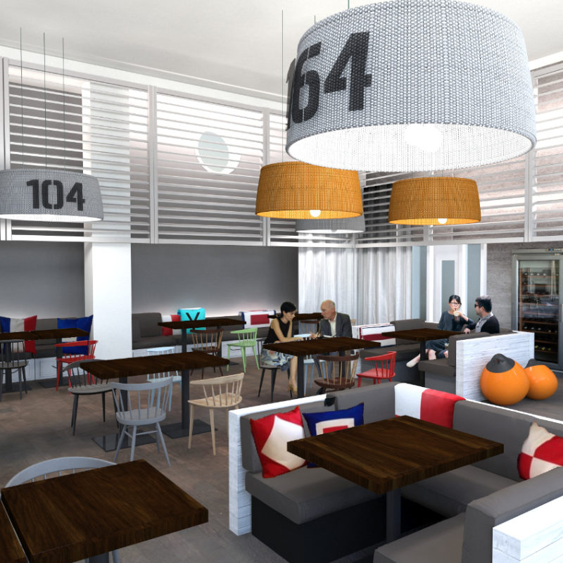 Interior Design Hotel-Bar und Restaurant