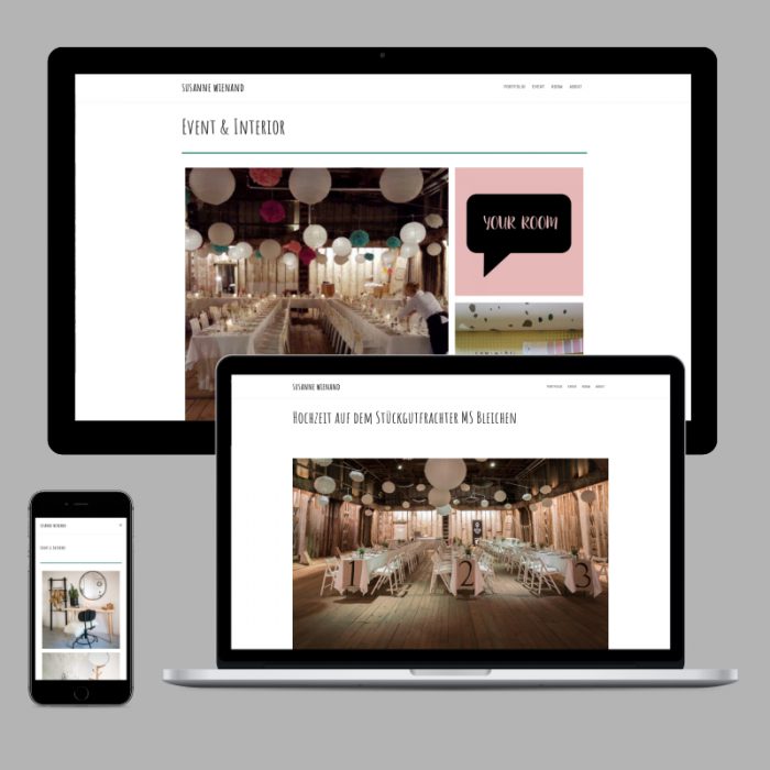 WordPress-Website für eine Eventstylistin