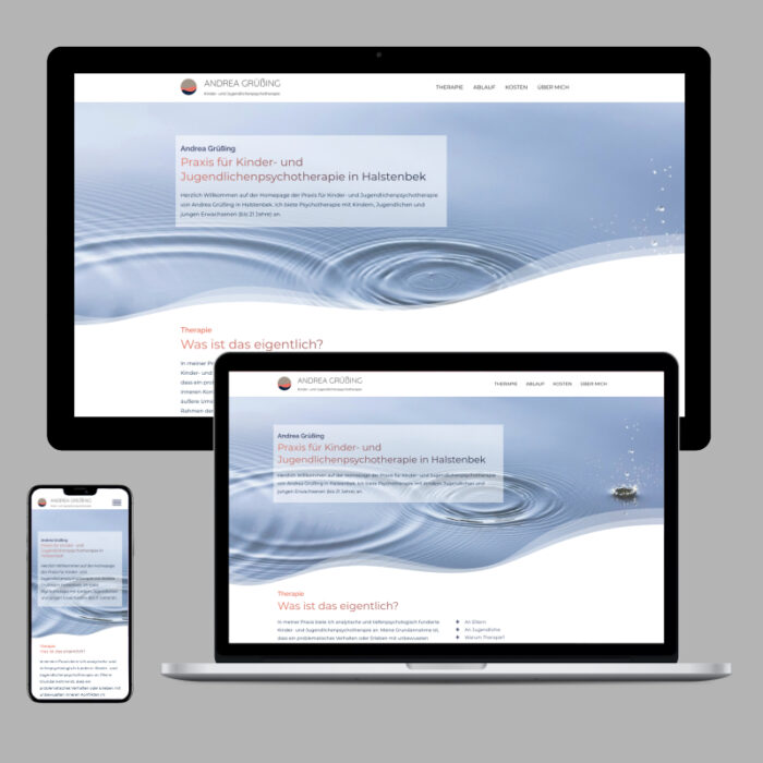 Homepage für eine Psychotherapie-Praxis