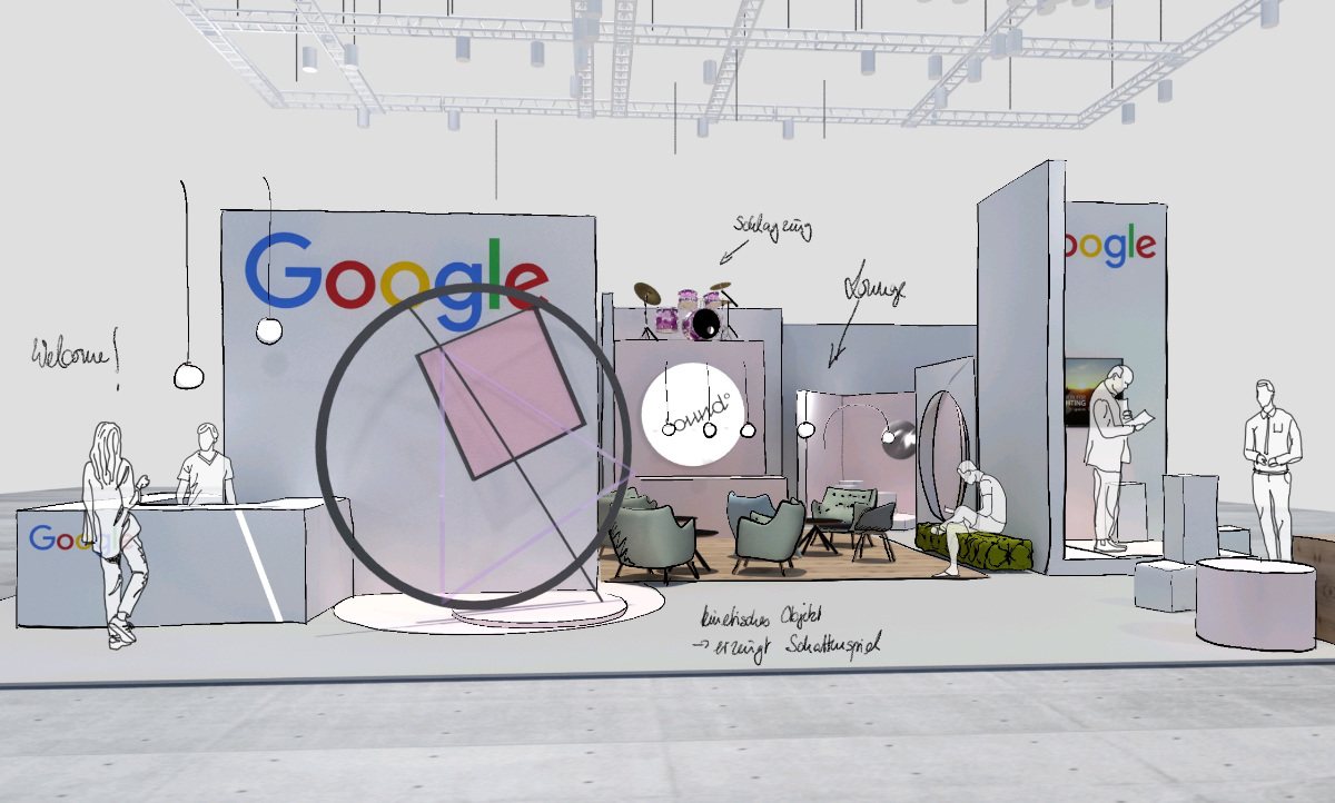 Messedesign für Google auf der OMR in Hamburg