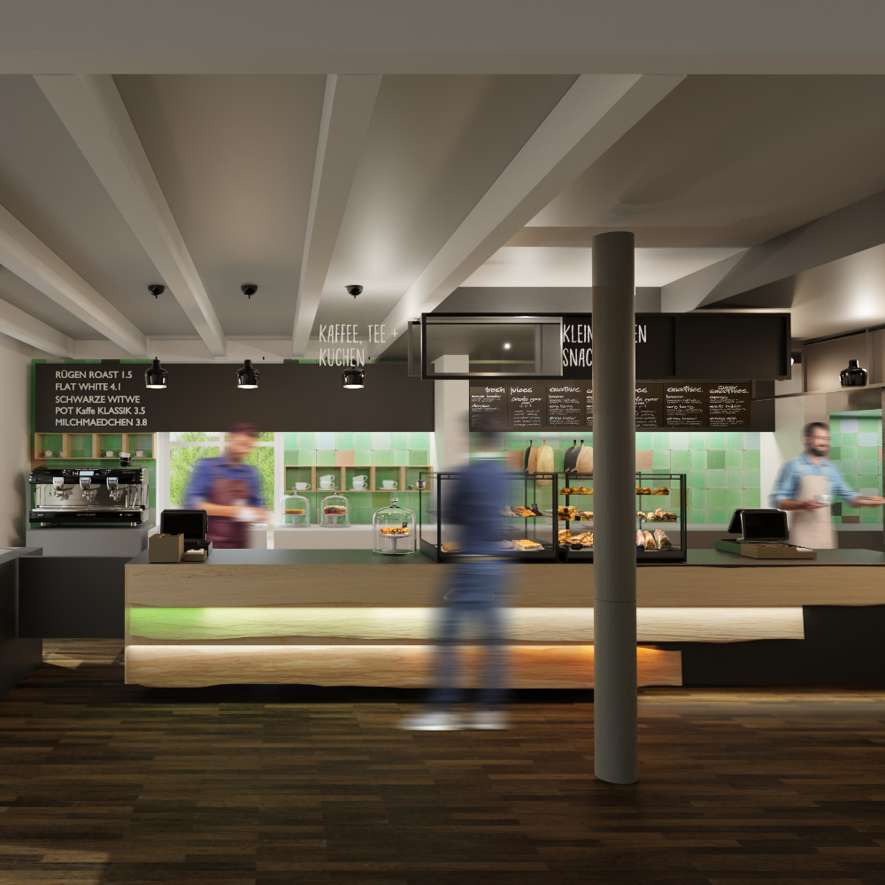 Gastronomiedesign für das Nationalparkzentrum Königstuhl auf Rügen